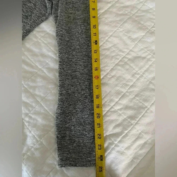 LOFT Mock Neck Sweater Dress Heather Gray Size Large Long Sleeve Stretch Midi - Picture 10 of 12